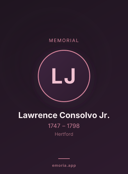 Memorial portrait of Lawrence Consolvo Jr.