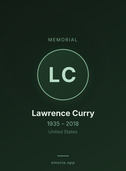 Memorial portrait of Lawrence Curry