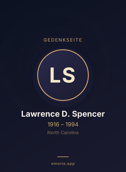 Gedenkportrait von Lawrence D. Spencer