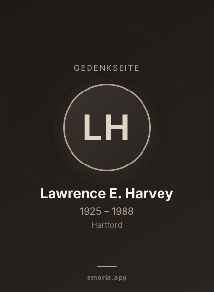 Gedenkportrait von Lawrence E. Harvey