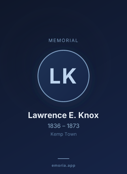 Memorial portrait of Lawrence E. Knox