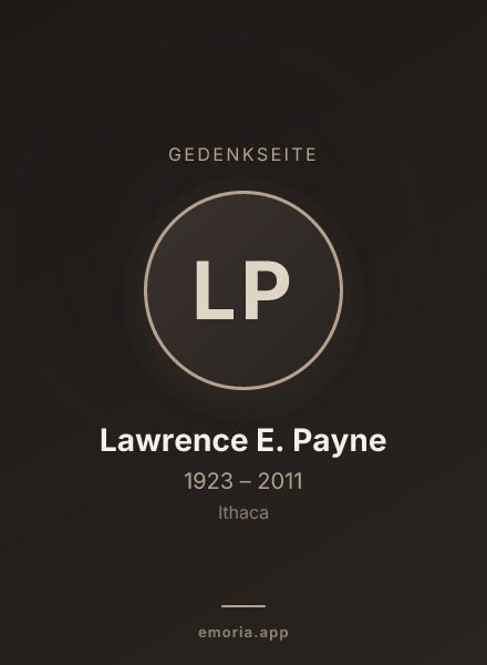 Gedenkportrait von Lawrence E. Payne