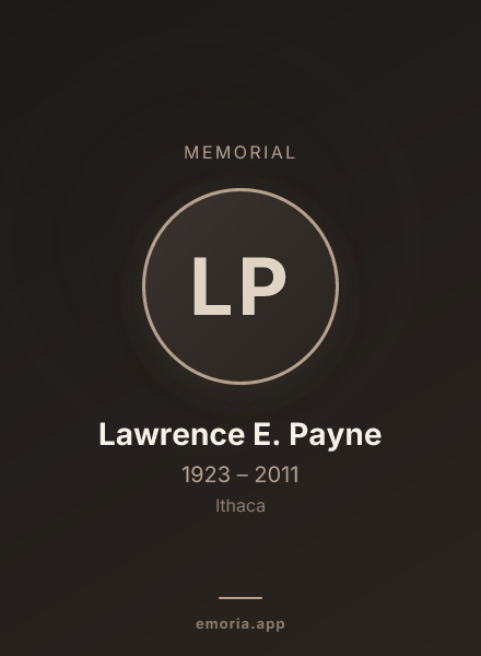 Memorial portrait of Lawrence E. Payne
