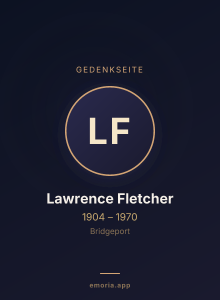 Gedenkportrait von Lawrence Fletcher