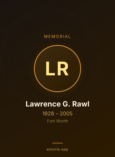 Memorial portrait of Lawrence G. Rawl