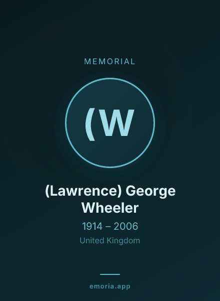 Memorial portrait of (Lawrence) George Wheeler