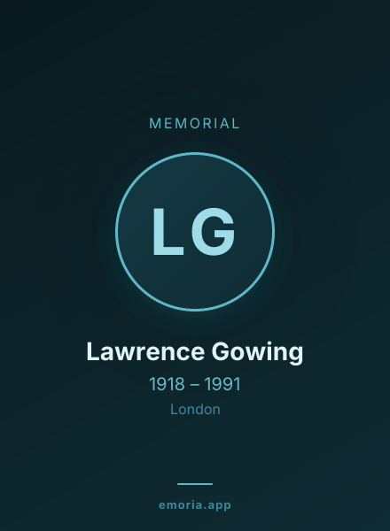 Memorial portrait of Lawrence Gowing