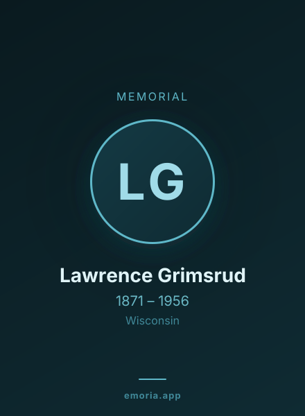 Memorial portrait of Lawrence Grimsrud