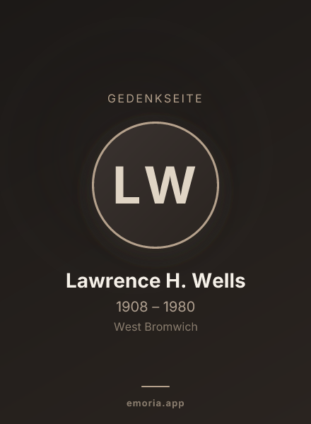 Gedenkportrait von Lawrence H. Wells