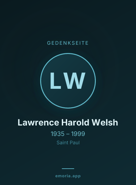 Gedenkportrait von Lawrence Harold Welsh