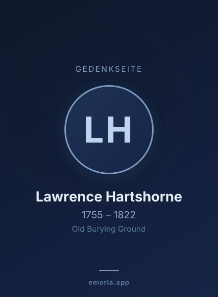 Gedenkportrait von Lawrence Hartshorne