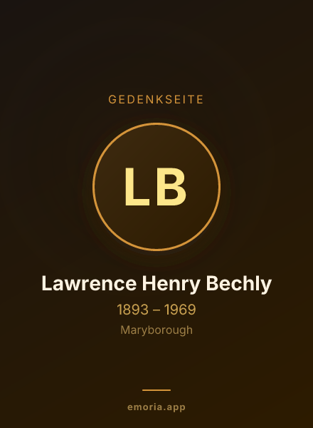 Gedenkportrait von Lawrence Henry Bechly