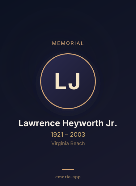 Memorial portrait of Lawrence Heyworth Jr.