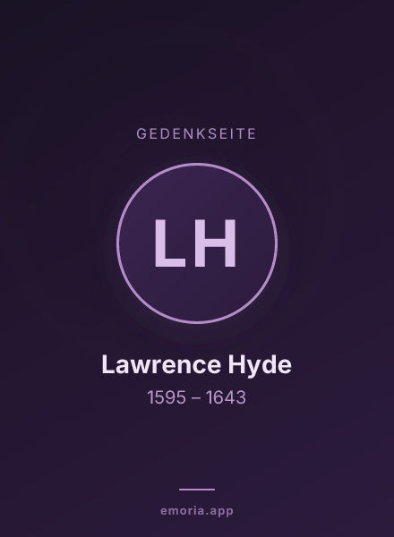 Gedenkportrait von Lawrence Hyde