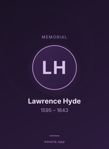 Memorial portrait of Lawrence Hyde