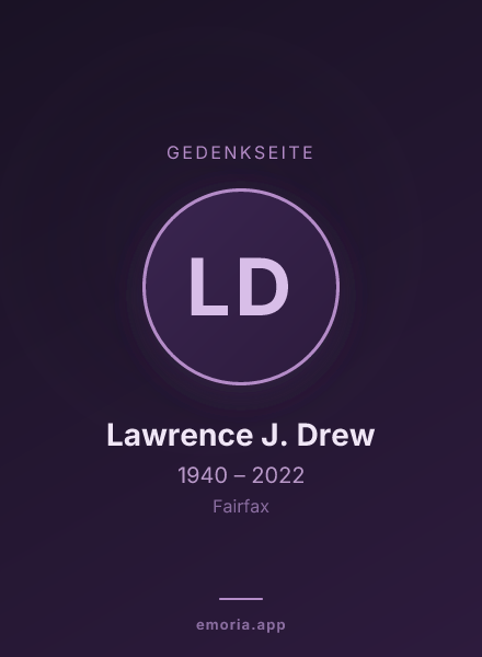 Gedenkportrait von Lawrence J. Drew