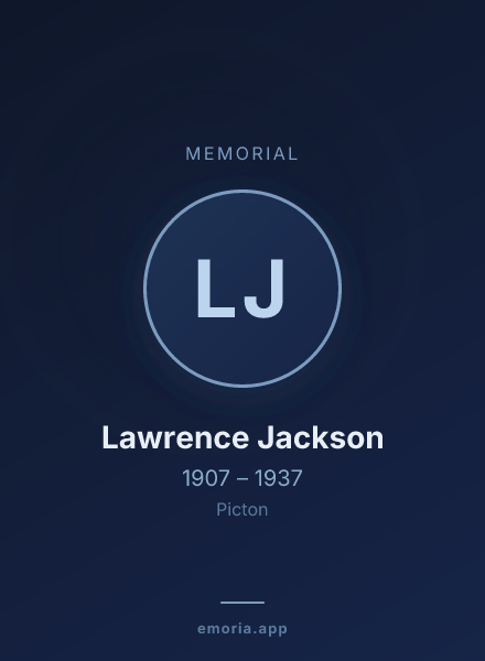 Memorial portrait of Lawrence Jackson