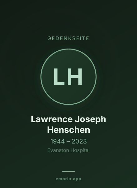 Gedenkportrait von Lawrence Joseph Henschen