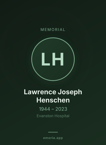 Memorial portrait of Lawrence Joseph Henschen