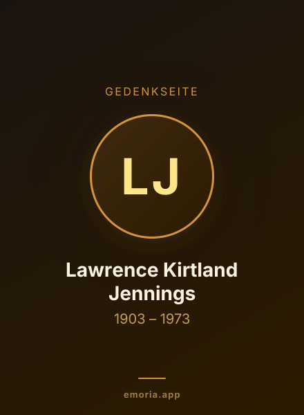 Gedenkportrait von Lawrence Kirtland Jennings
