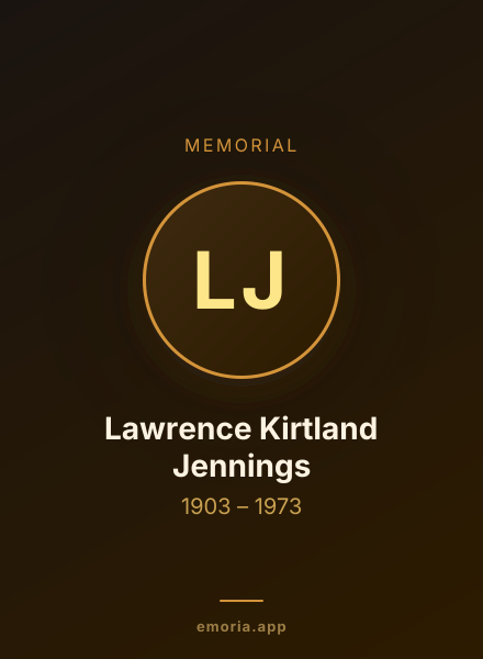 Memorial portrait of Lawrence Kirtland Jennings