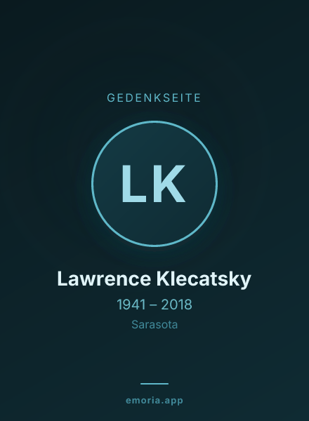Gedenkportrait von Lawrence Klecatsky