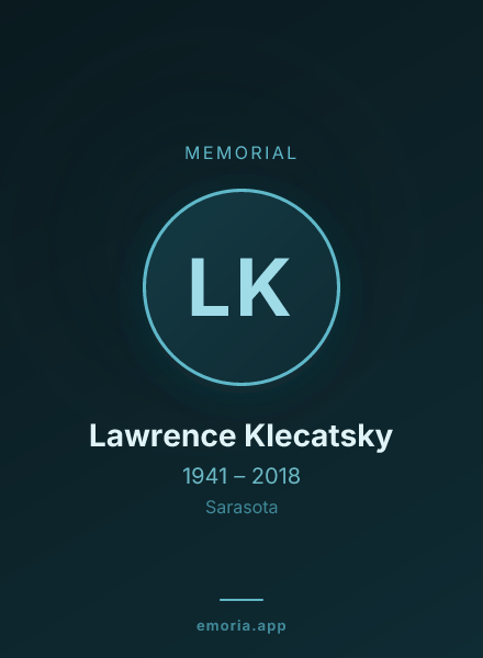 Memorial portrait of Lawrence Klecatsky