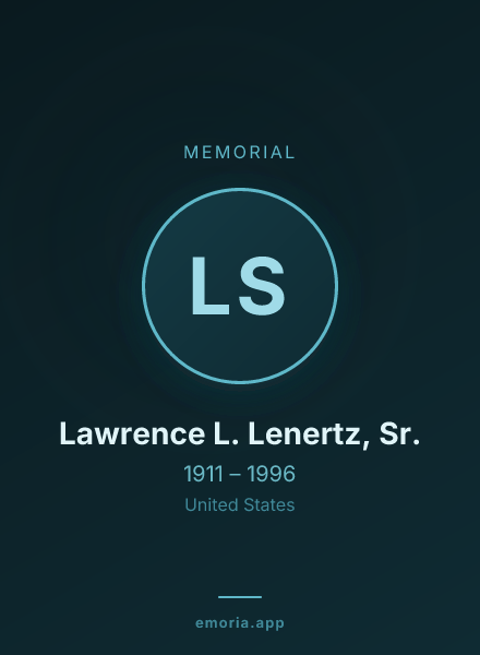 Memorial portrait of Lawrence L. Lenertz, Sr.