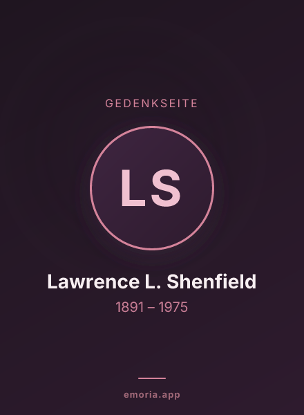 Gedenkportrait von Lawrence L. Shenfield