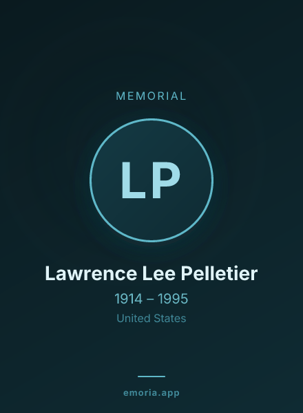 Memorial portrait of Lawrence Lee Pelletier