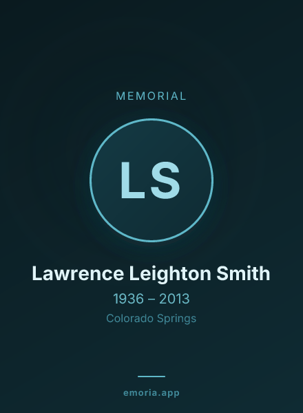Memorial portrait of Lawrence Leighton Smith