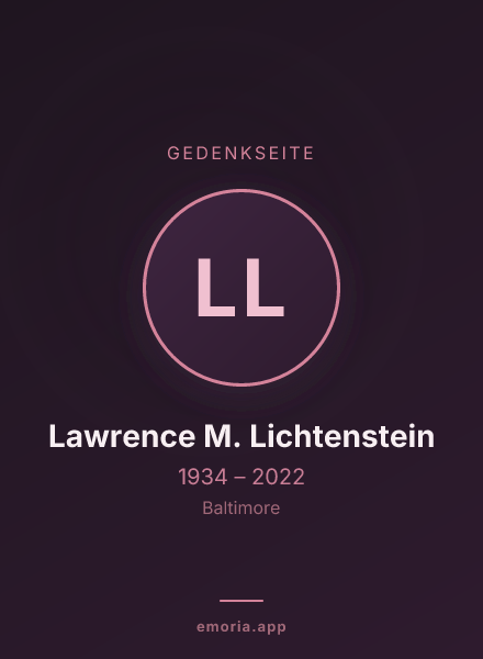 Gedenkportrait von Lawrence M. Lichtenstein