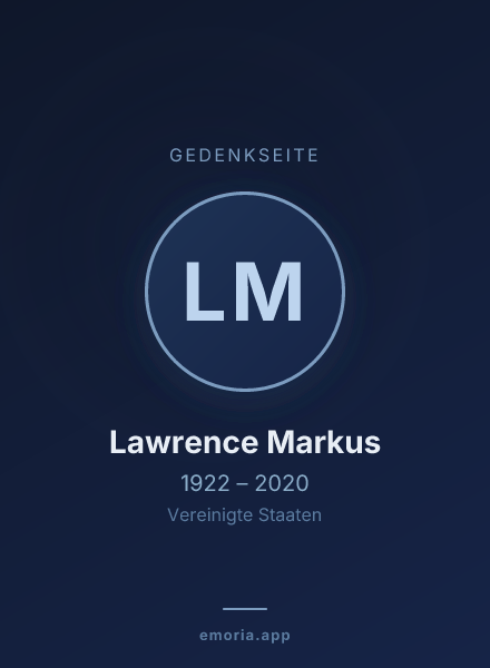 Gedenkportrait von Lawrence Markus