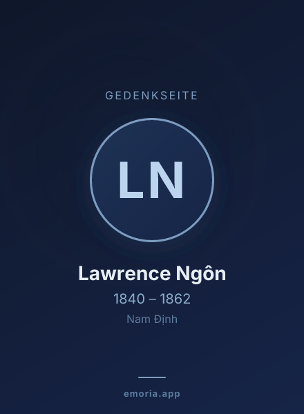 Gedenkportrait von Lawrence Ngôn