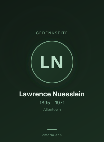 Gedenkportrait von Lawrence Nuesslein