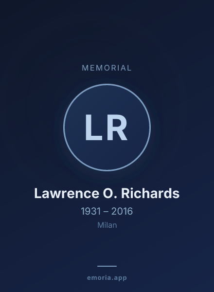 Memorial portrait of Lawrence O. Richards