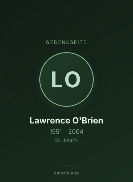 Gedenkportrait von Lawrence O'Brien
