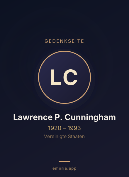 Gedenkportrait von Lawrence P. Cunningham