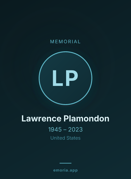 Memorial portrait of Lawrence Plamondon