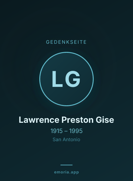 Gedenkportrait von Lawrence Preston Gise