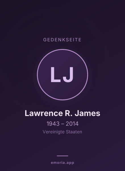 Gedenkportrait von Lawrence R. James