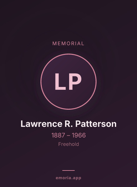 Memorial portrait of Lawrence R. Patterson