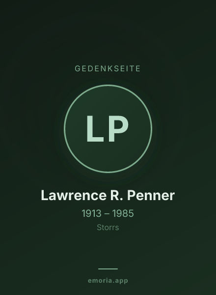 Gedenkportrait von Lawrence R. Penner