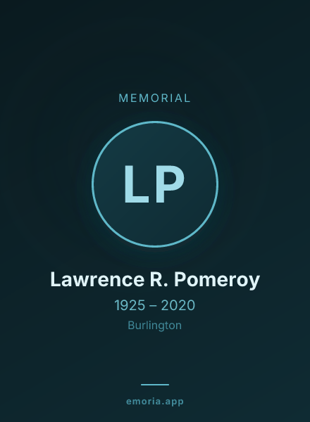 Memorial portrait of Lawrence R. Pomeroy