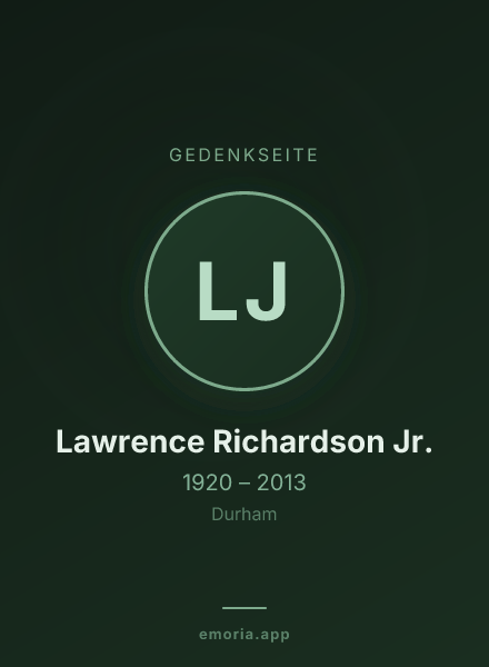 Gedenkportrait von Lawrence Richardson Jr.