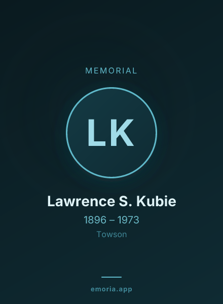 Memorial portrait of Lawrence S. Kubie