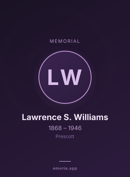 Memorial portrait of Lawrence S. Williams