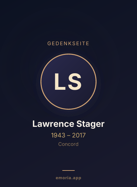 Gedenkportrait von Lawrence Stager