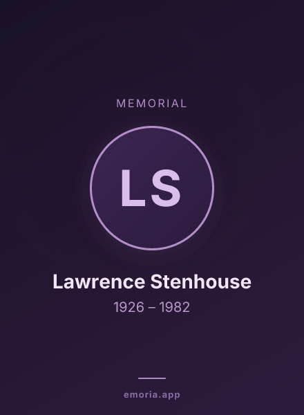 Memorial portrait of Lawrence Stenhouse