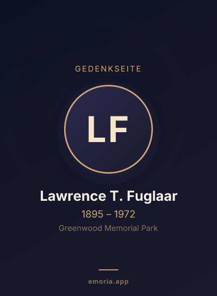 Gedenkportrait von Lawrence T. Fuglaar